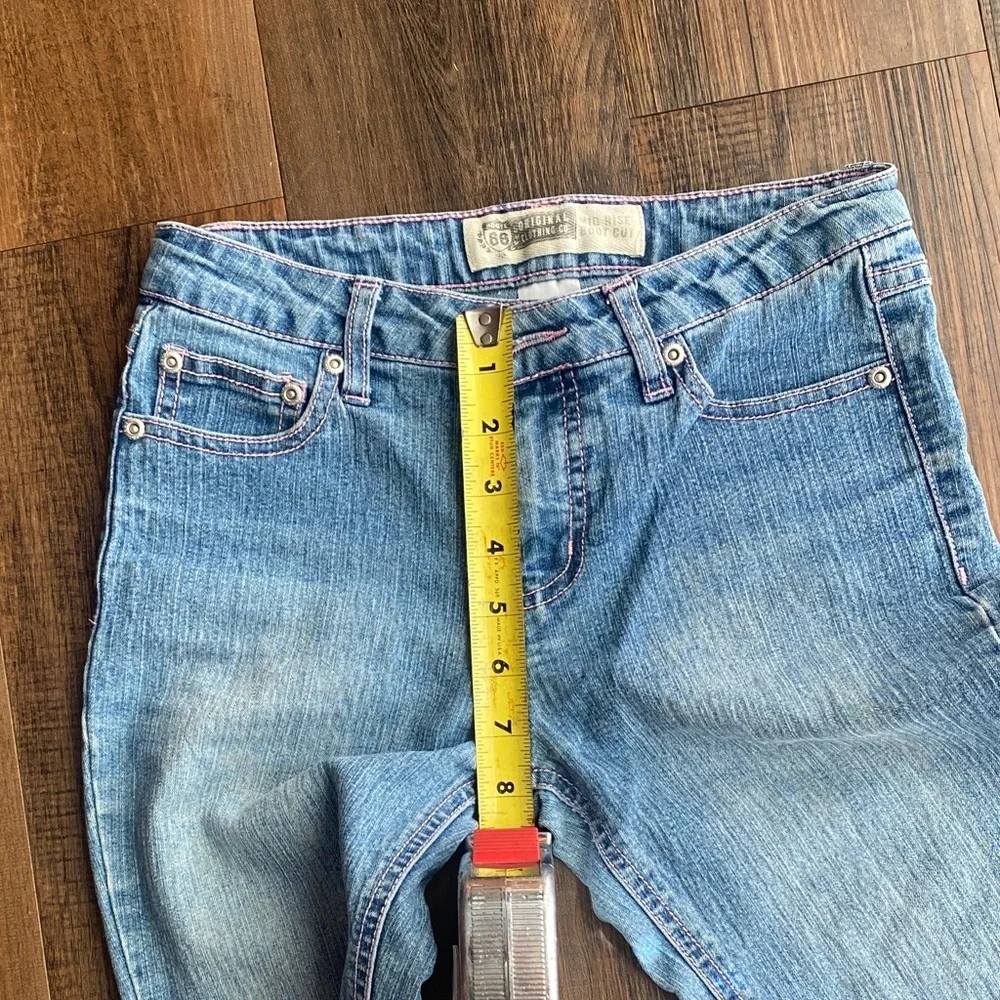 ❤️Route 66 Kids Blue Jeans with Pink Pocket Design